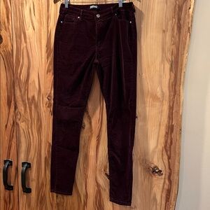 Buffalo David Bitton Women's Burgundy  Velvet Pants